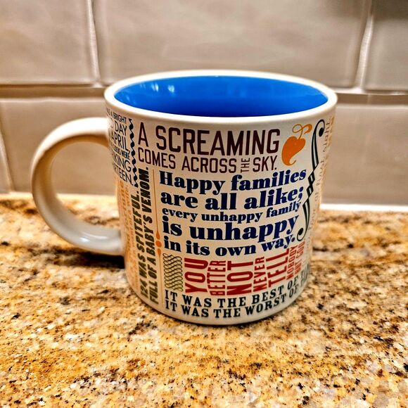 The Unemployed Philosophers Guild #1422 GREAT LITERARY OPENINGS Coffee Mug Cup - Picture 1 of 5